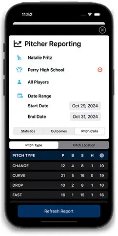 Filter Data Pitch Type